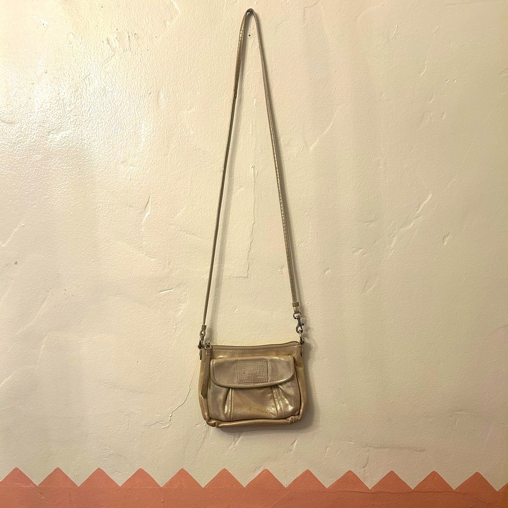 Coach Poppy Gold Crossbody Bag